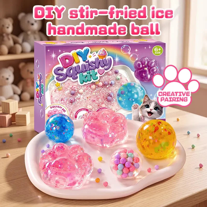 Kawaii Cat Paw Squishy Kit
