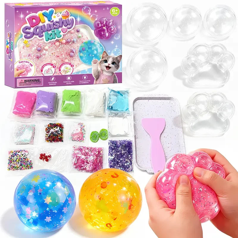Kawaii Cat Paw Squishy Kit